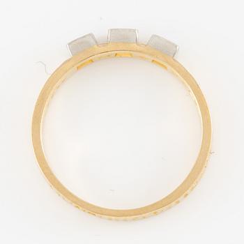 Björn Weckström ring, "Timanttikihla", 18K guld med briljantslipade diamanter, Lapponia 1973.