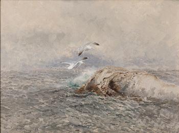 Mosse Stoopendaal, Gulls by the skerry.