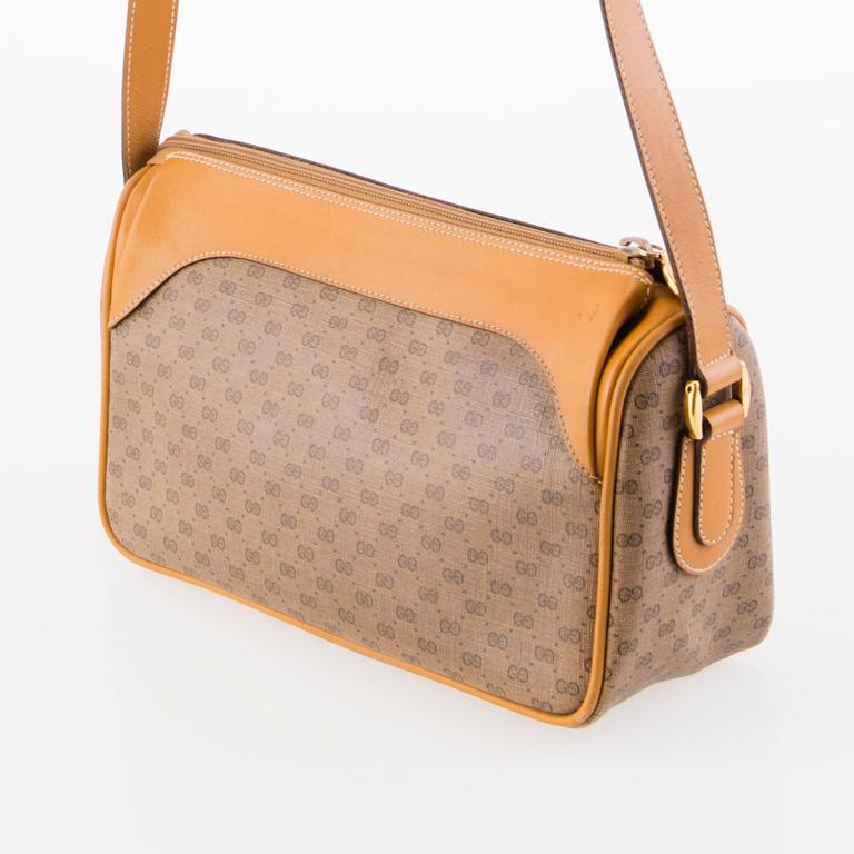 GUCCI Vintage Micro Monogram Cross Body Bag.