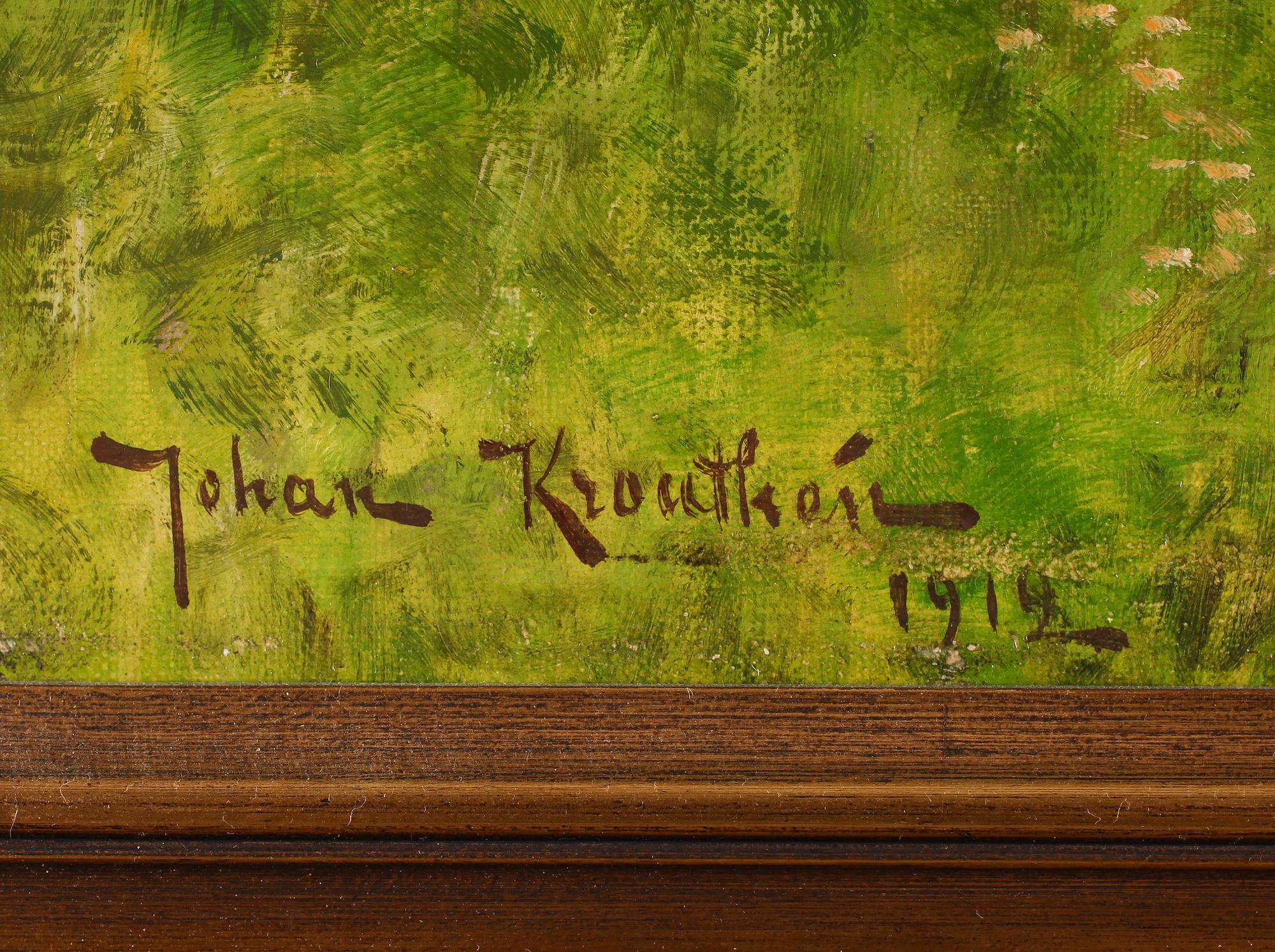 JOHAN KROUTHÉN, olja på duk, signerad och daterad 1912.