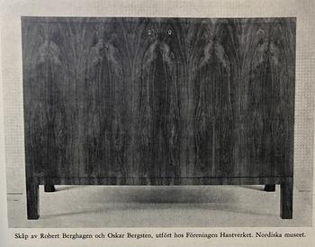 Robert Berghagen, skåp, snickarmästare Carl Bergsten, för Stockholms Hantverksförening 1937.