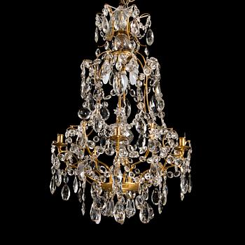 A SWEDISH CHANDELIER BY OLOF WESTERBERG, rokoko, Stockholm 1792.