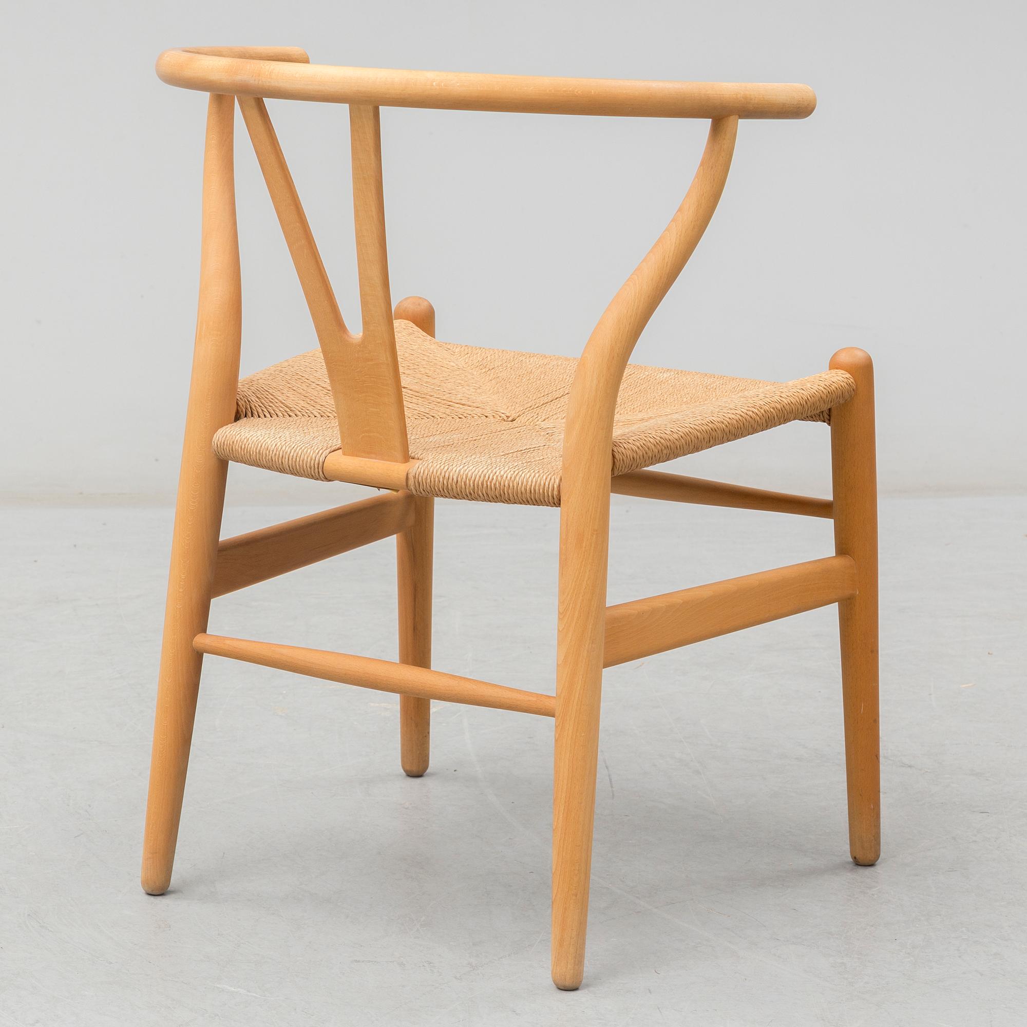A 'Y-chair' by Hans J Wegner from Carl Hansen & Son, designed 1950.