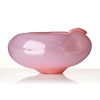 Åsa Jungnelius, a unique "Sculpture Pink" glass sculpture, Kosta Boda, Sweden, 2009.