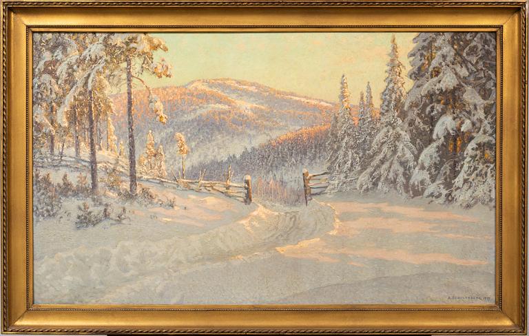 ANSHELM SCHULTZBERG, oil on canvas, signed and dated 1917.