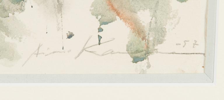 Aimo Kanerva, watercolour, signed and dated-57.