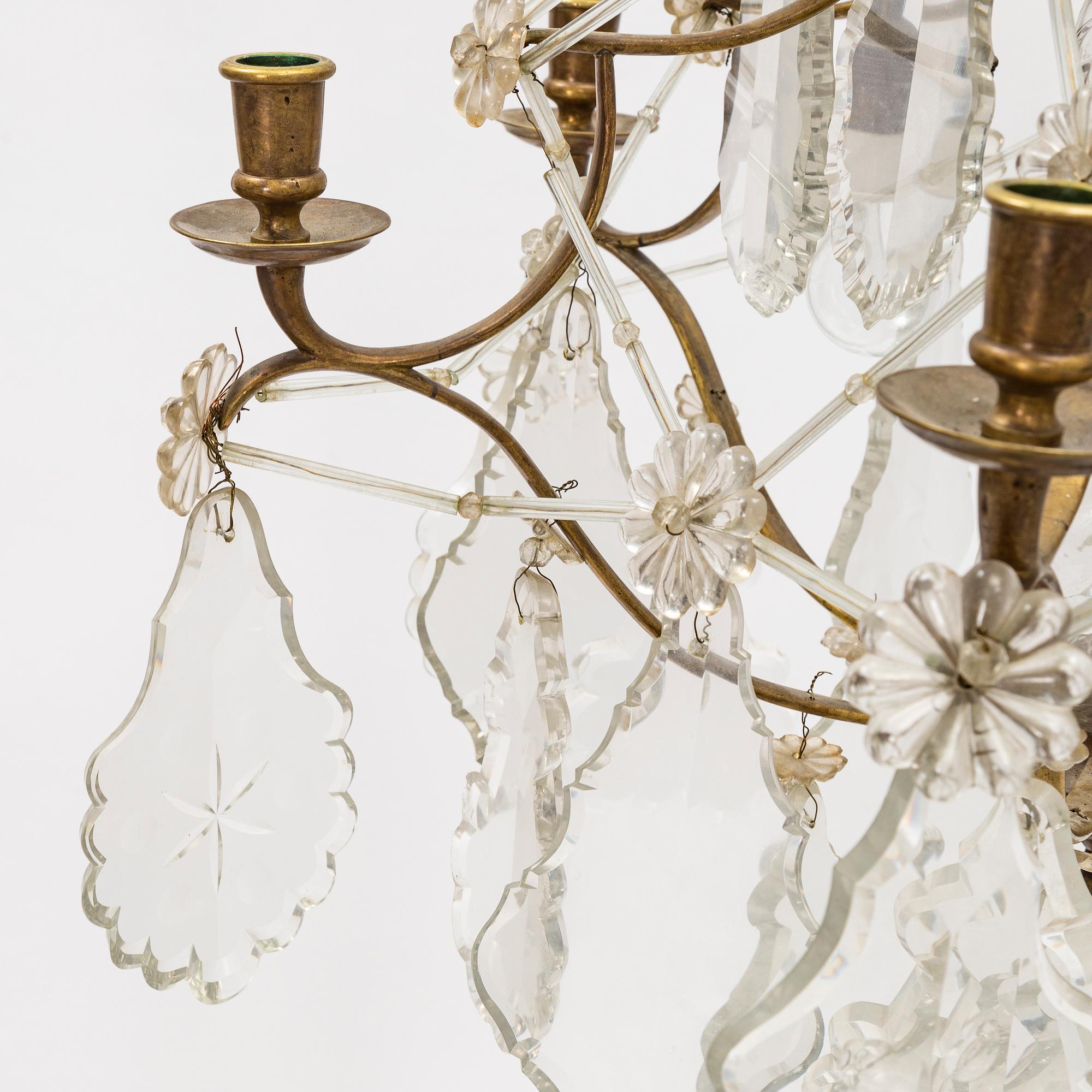 A rococo style chandelier from around the year 1900.