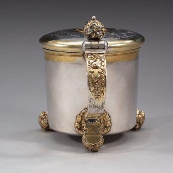 A Swedish 17th century parcel-gilt tankard, marks of Anders Larsson Brun (Norrköping -1659-1672-).