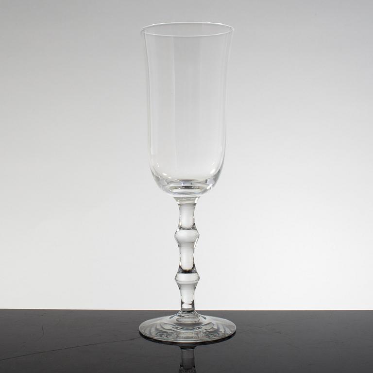 SIMON GATE, champagneglas, 12 st , "Salut", Orrefors Sandvik, 1900-tal.