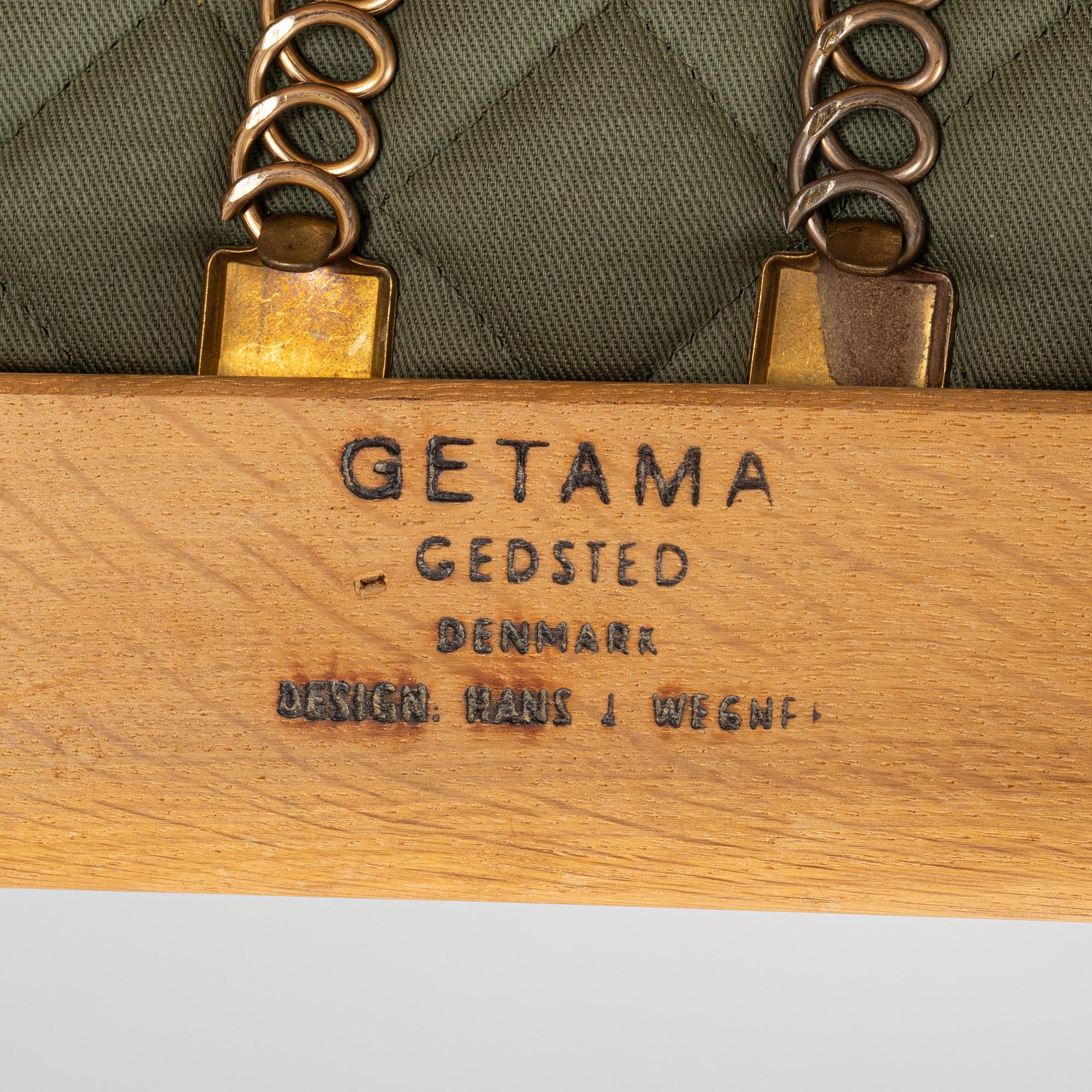 Hans J Wegner, a model 'GE 290' easy chair  from Getama, Gedsted, Denmark.