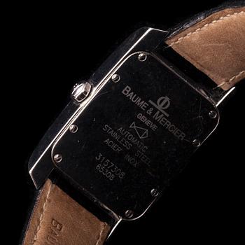 ARMBANDSUR, Baume & Mercier, Hampton Milleis 2000, stål, svart alligatorläderarmband.