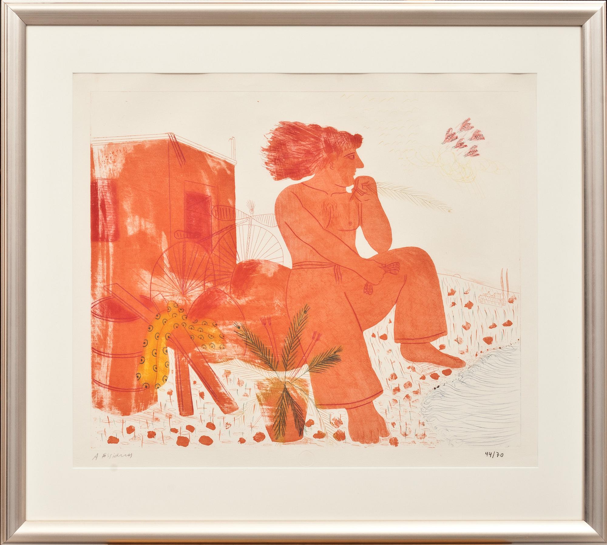 ALEXANDRE FASSIANOS, etsning, signerad och numrerad 44/70.