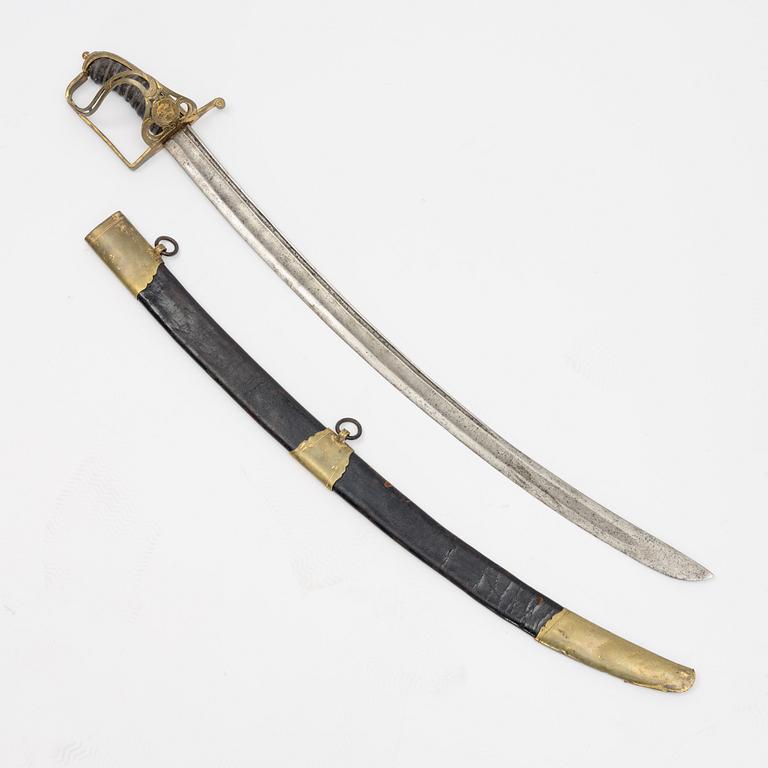 Sabel, svensk, för officer, omkring 1780.