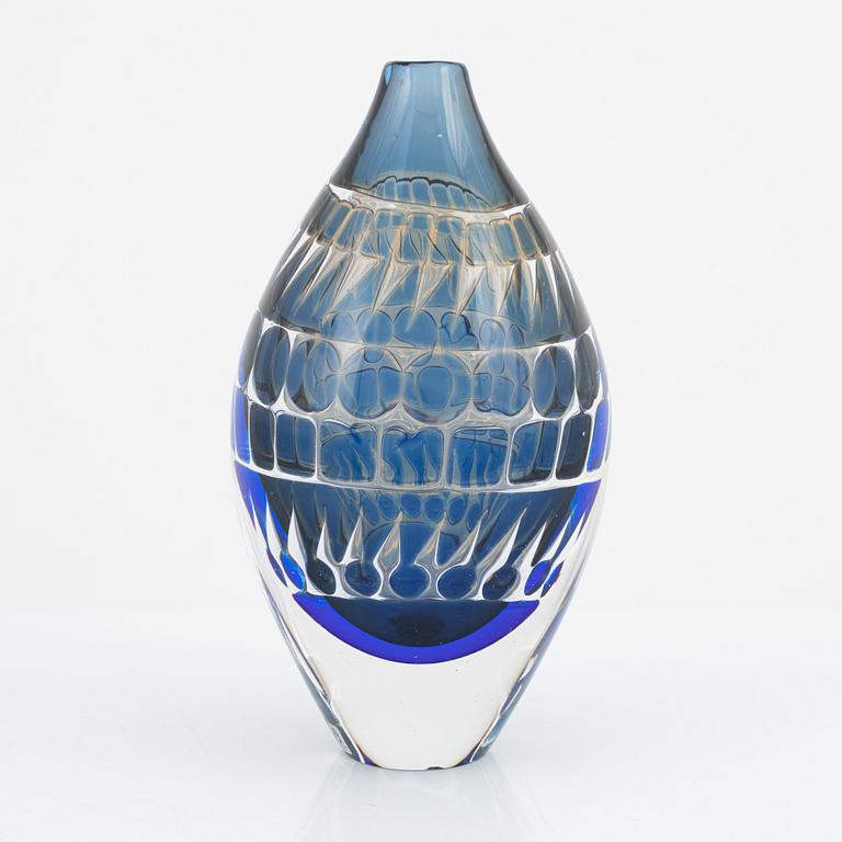Ingeborg Lundin, a glass vase, Orrefors.
