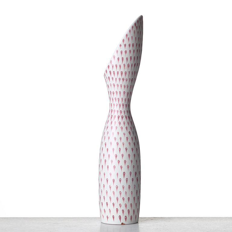 Stig Lindberg, a faience vase, Gustavsberg studio; Sweden 1951.