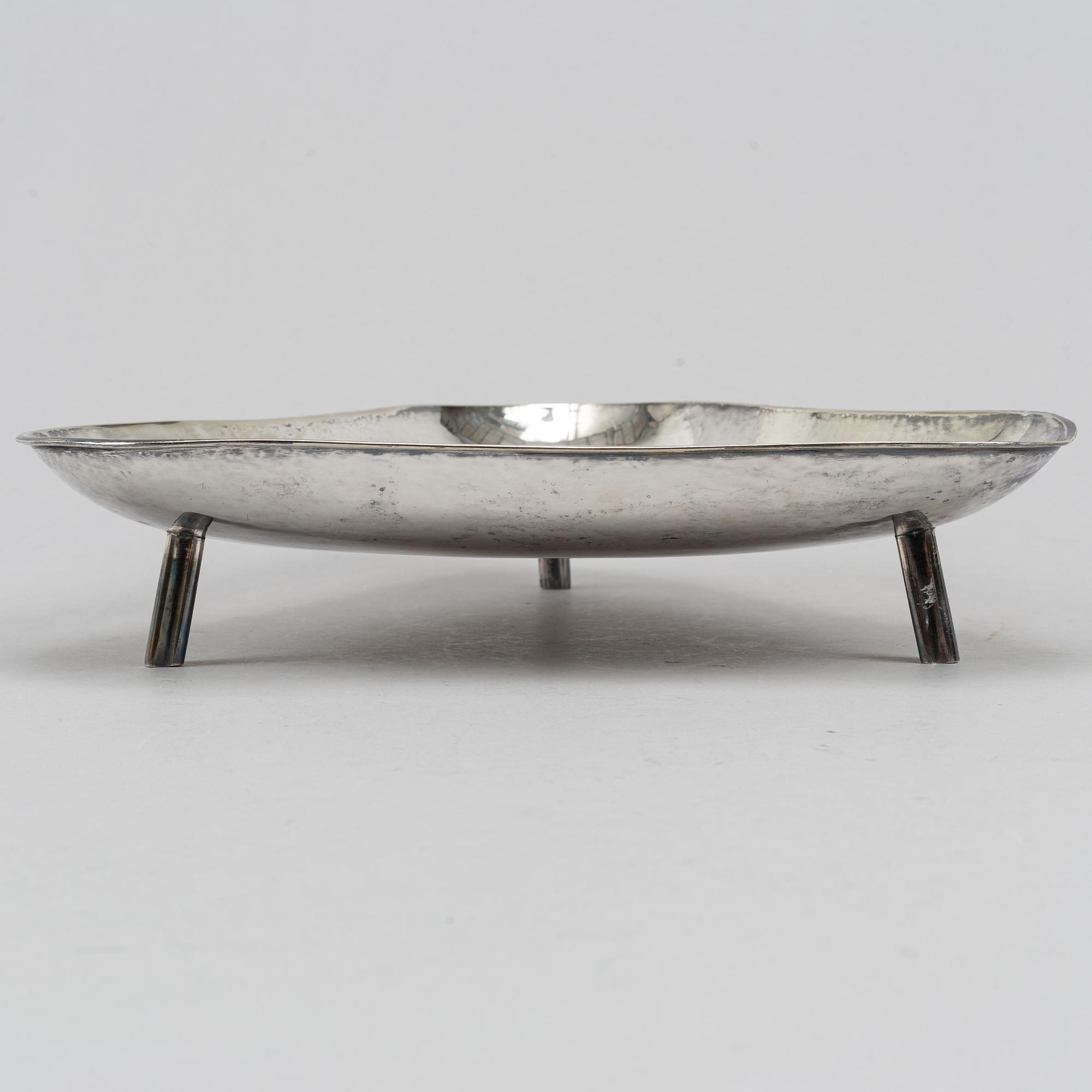 Karl Wojtech, a silver plated fruit bowl, Stockholm.