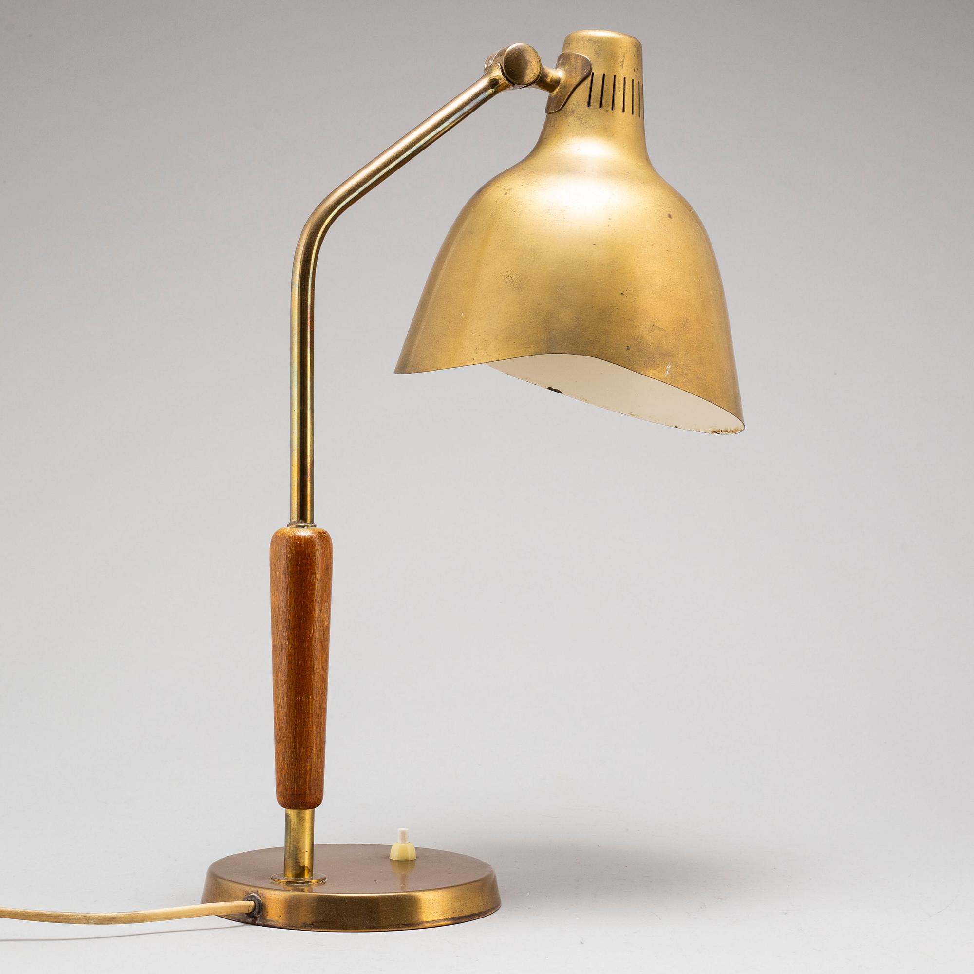 A 1960's table lamp marked MBM.