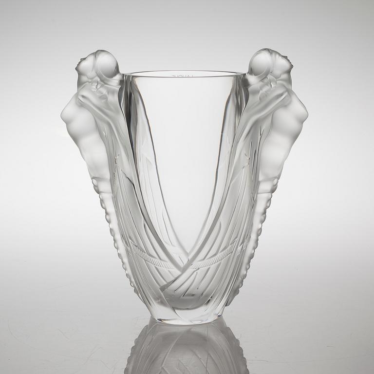 A Lalique glass vase, "Aurora", numbered 060/188 from the 21st century.