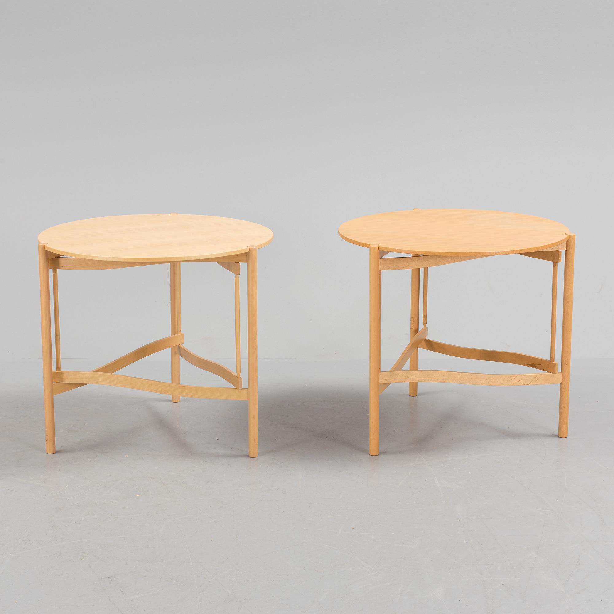 SOFFBORD, ett par, "Tema", design Hans Johansson 1987, Karl Andersson och Söner, Huskvarna.
