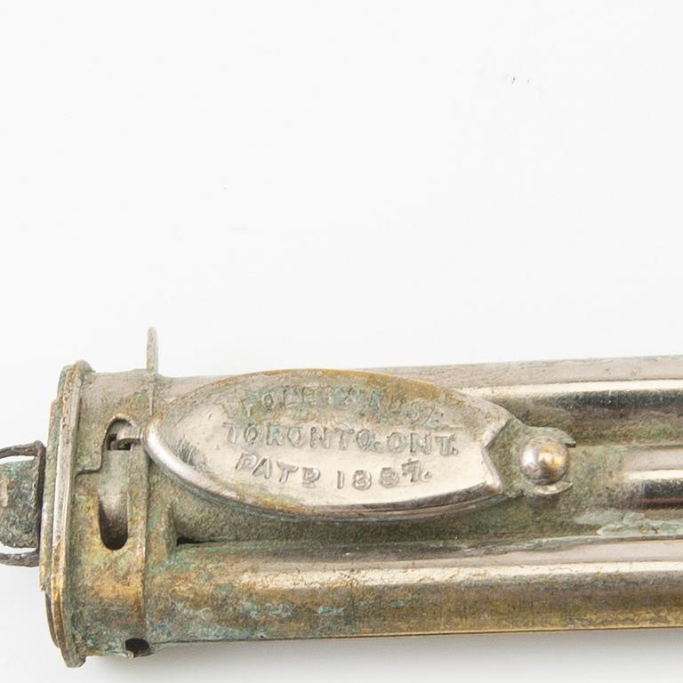 Foley & Ruse lighters, 2 pcs "Pellet match lighter", Canada circa 1888.