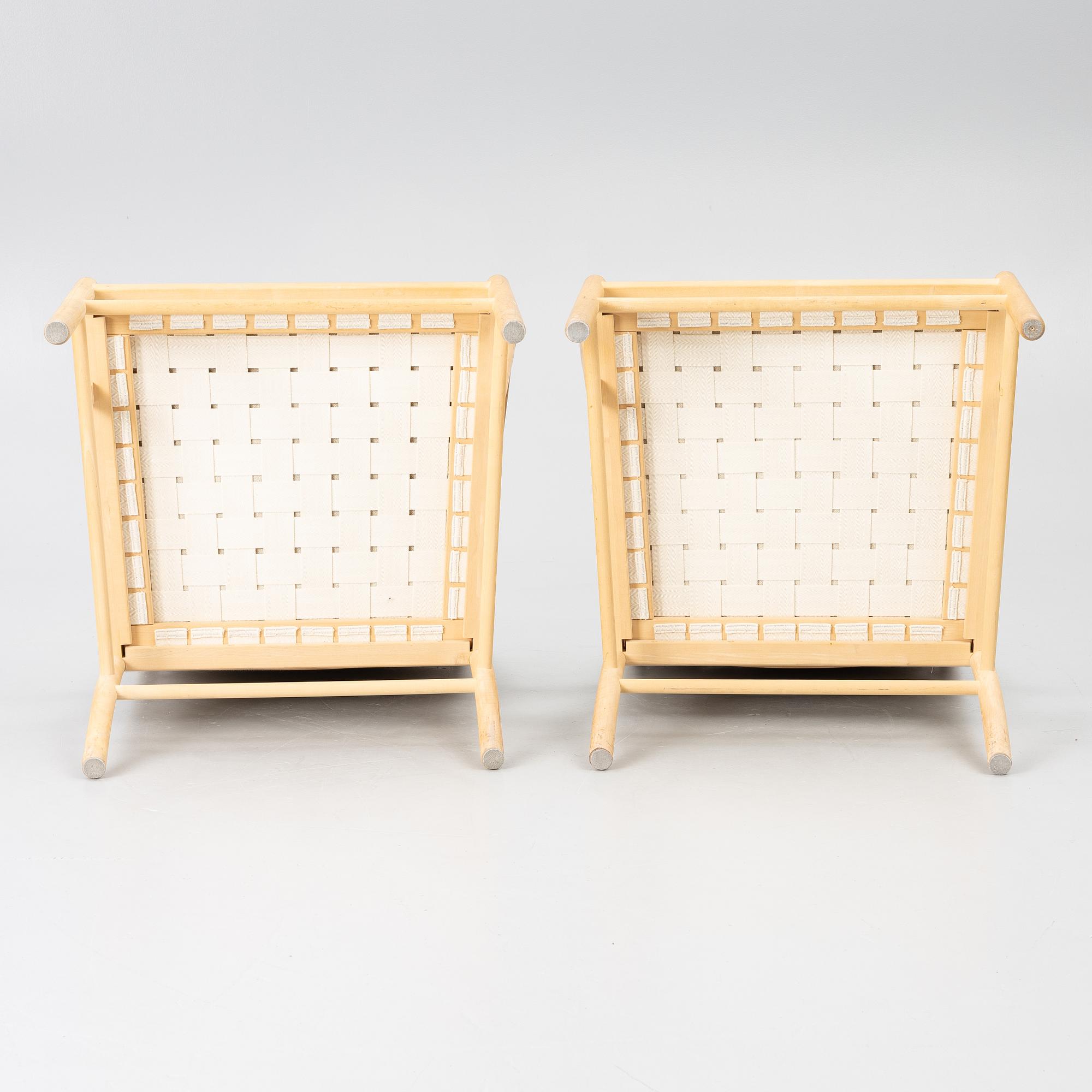 Ole Wanscher, a pair of 'Colonial Chair PJ 149' armchairs, Poul Jeppesen, Denmark.