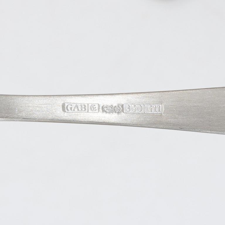 A 37-piece silver cutlery service, model Rosenholm, GAB, Eskilstuna, 2004-06.