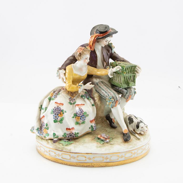 Figure Rudolstadt-Volkstedt early 20th century porcelain.