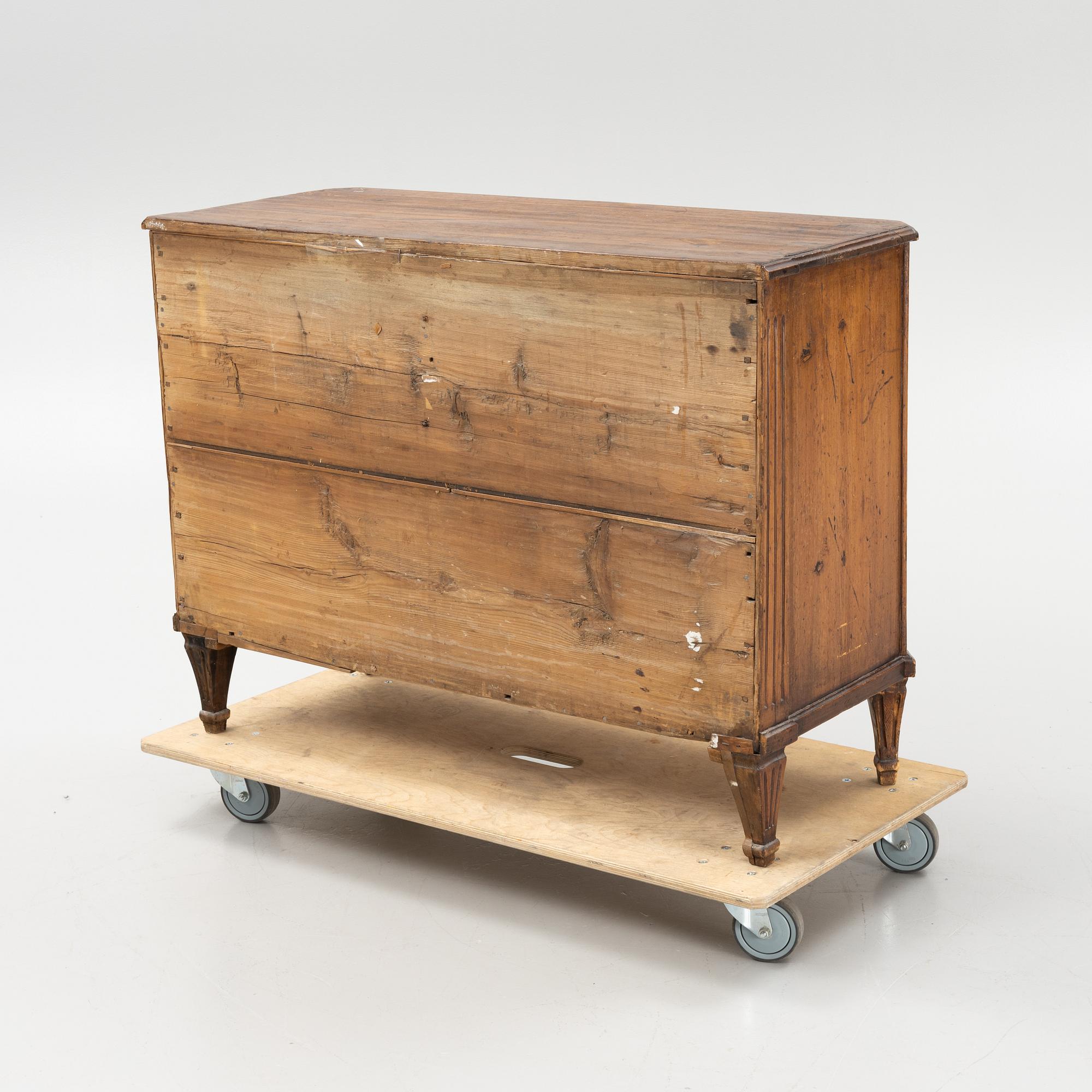 Byrå, gustavianskt provinsarbete, 1700-talets slut.