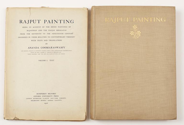 BOK, 2 vol, "Rajput Painting" av Ananda Coomaraswamy, 1916.