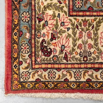 A CARPET, semi-antique Qum, ca 341 x 238 cm.