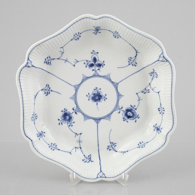A 'Blue Fluted Plain' porcelain dish, Royal Copenhagen, model 2195, 1957.