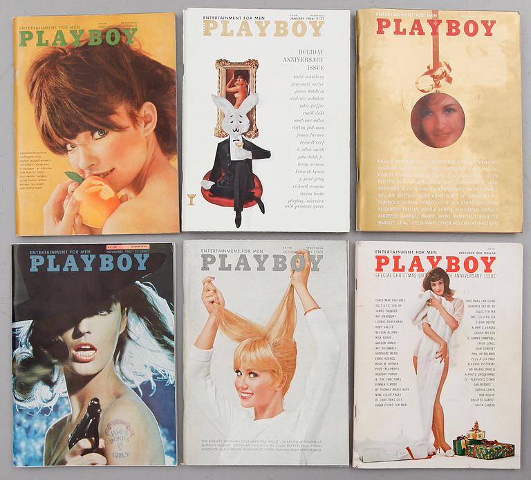 SAMLING TIDNINGSMAGASIN, 58 st, Playboy.