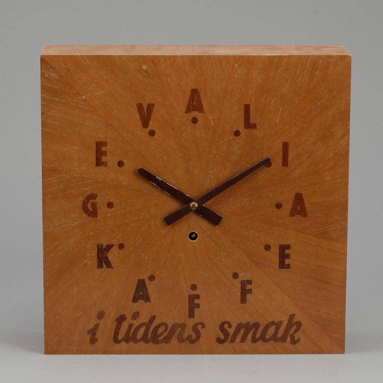 VÄGGUR, Gevalia kaffe, 1900-talets mitt.