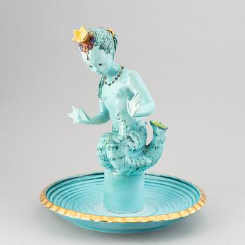 Tarcisio Tosin, a glazed ceramic centerpiece, Italy mid 20th century.