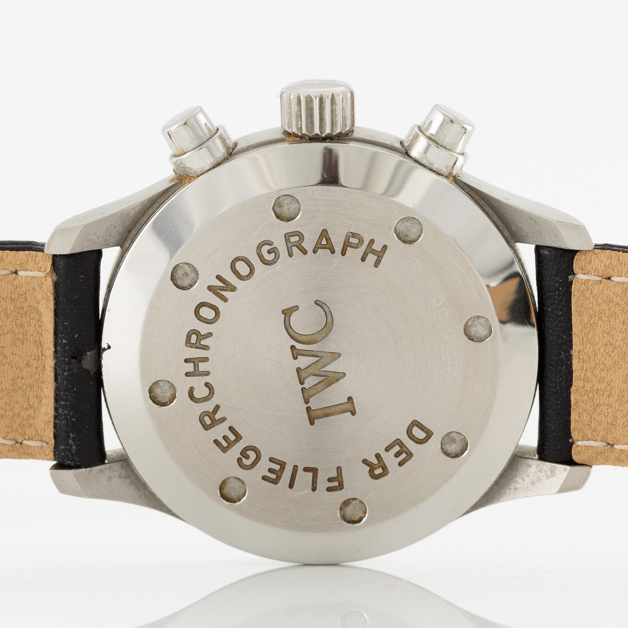 IWC, Pilot Chronograph, armbandsur, 36 mm.