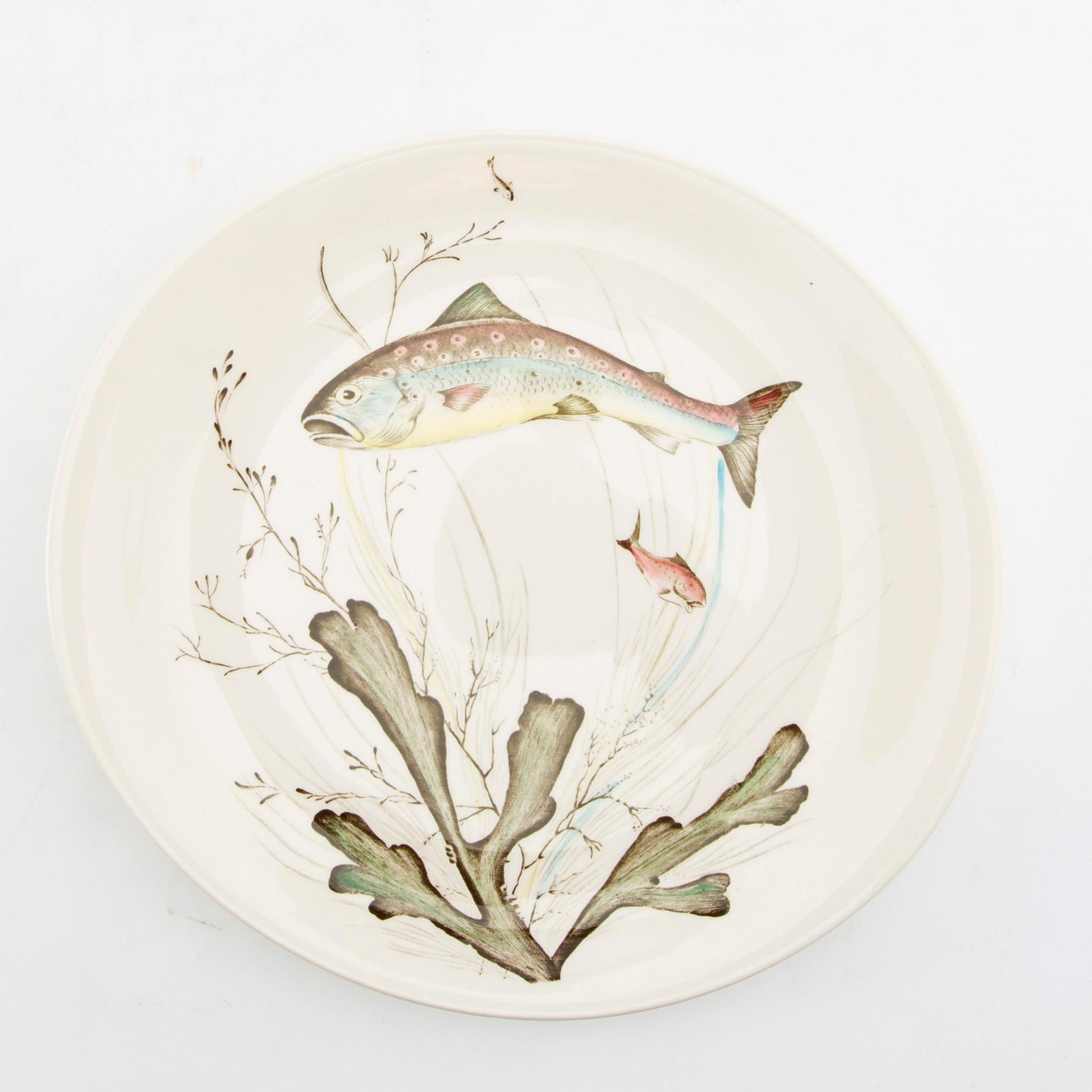Fiskservis, 30 delar, flintgods, "Fish", Johnson Bros, England.