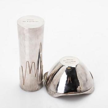 Michael Hammar, vase and bowl, silver, MHA, Stockholm, 1978–1986.