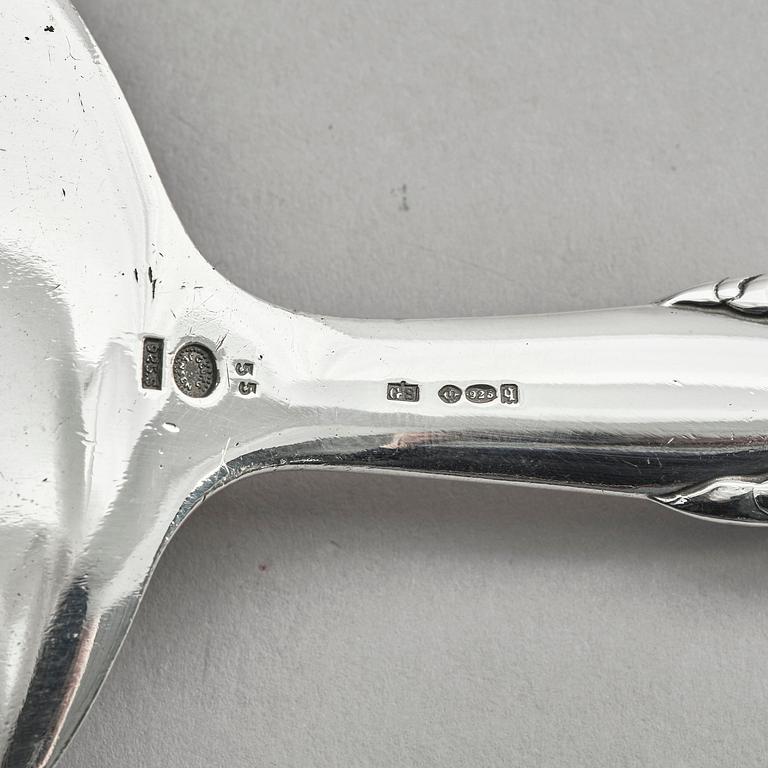Georg Jensen, a sterling silver fish server, design no 55, Copenhagen 1919-1927.
