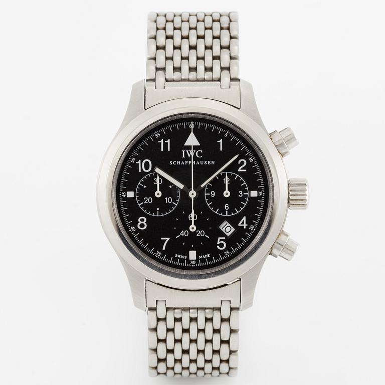 IWC, Schaffhausen, Pilot's chronograph, Mecaquartz, wristwatch, chronograph, 36 mm.