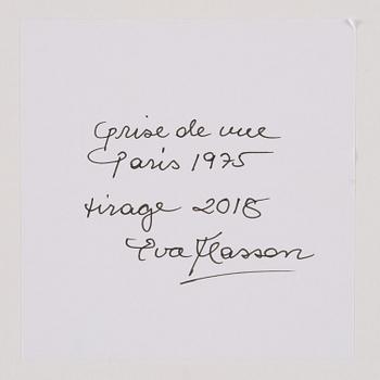 Eva Klasson, "Prise de vue, Paris", 1975.