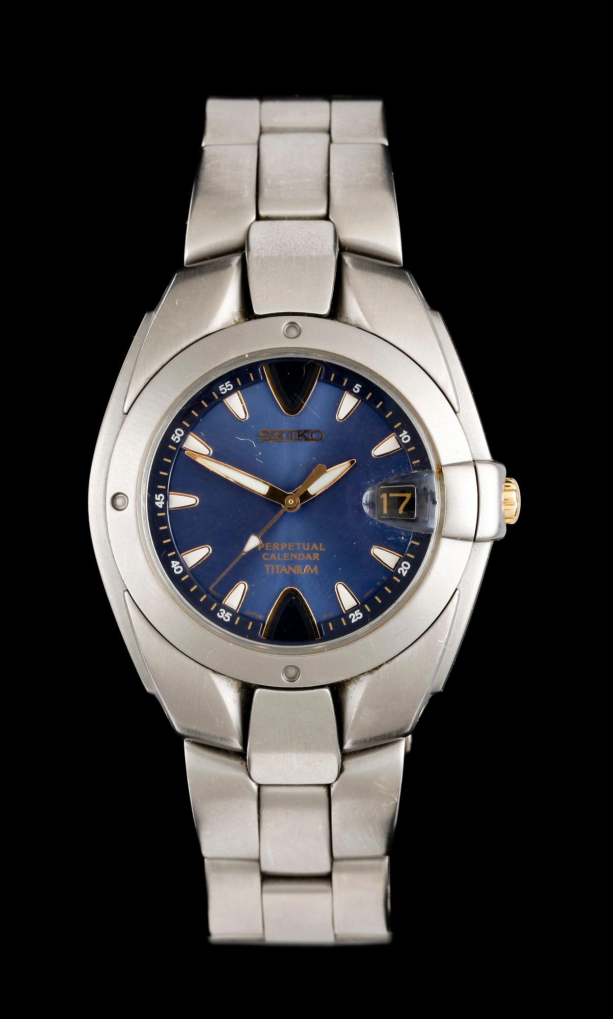HERRARMBANDSUR, Seiko, Titanium, 8F32-0049. 2000-tal.