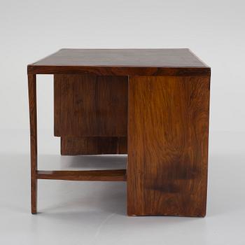 A 1950s 'Pigeonhole' desk designed by Pierre Jeanneret, Chandigarh, India.