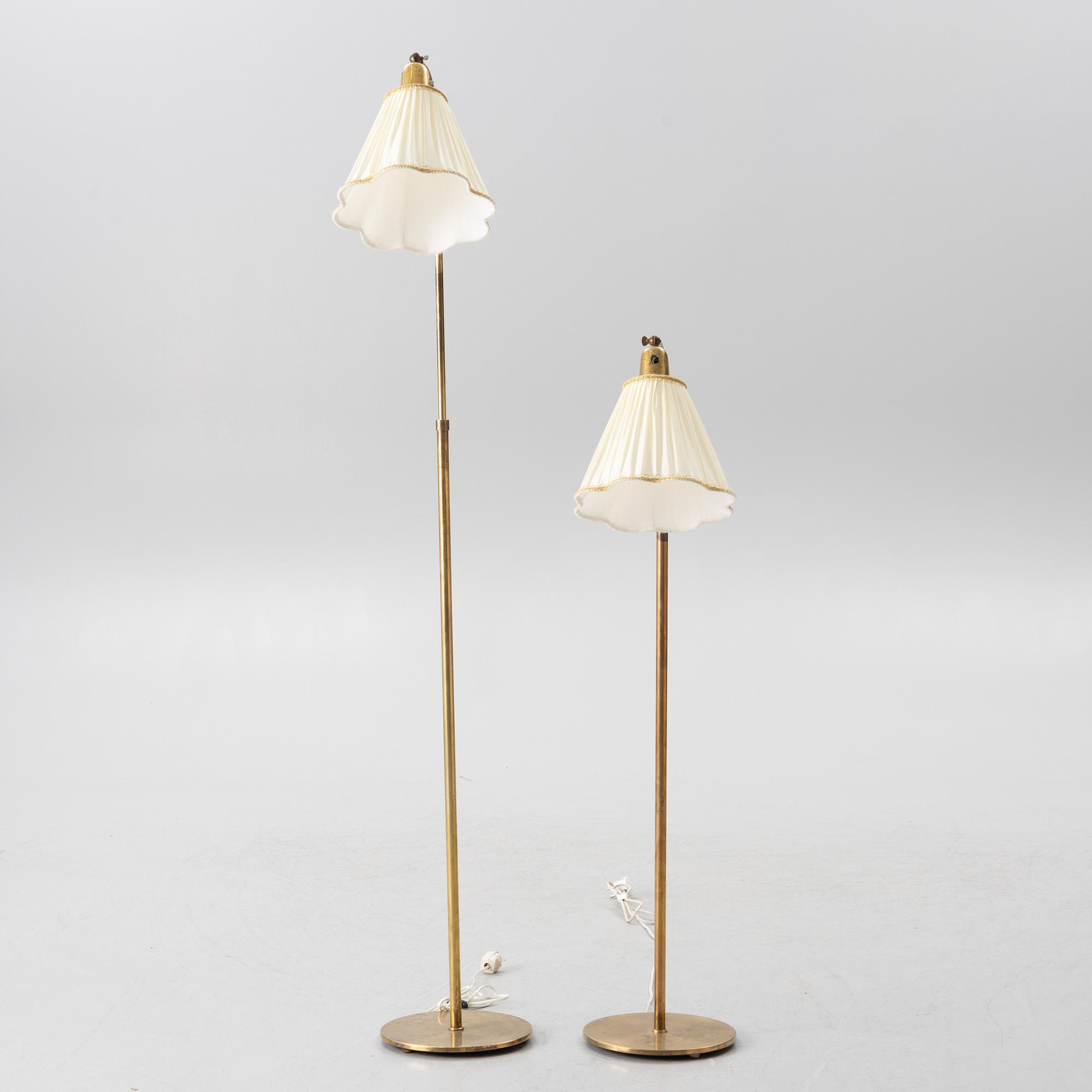 Golvlampor, ett par, 1900-talets mitt.