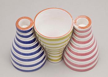 VAS/LJUSSTAKE, fajans "Snurran", Stig Lindberg Gustavsberg.