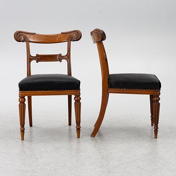 A set of 7 chairs, Empire style, W. Taylor & Sons, circa 1900.