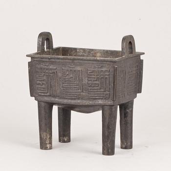 RÖKELSEKAR, brons. Kina. 1800/1900-tal.