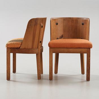 Axel Einar Hjorth, A pair of  'Lovö' stained pine armchairs, Nordiska Kompaniet, NK, 1930's.