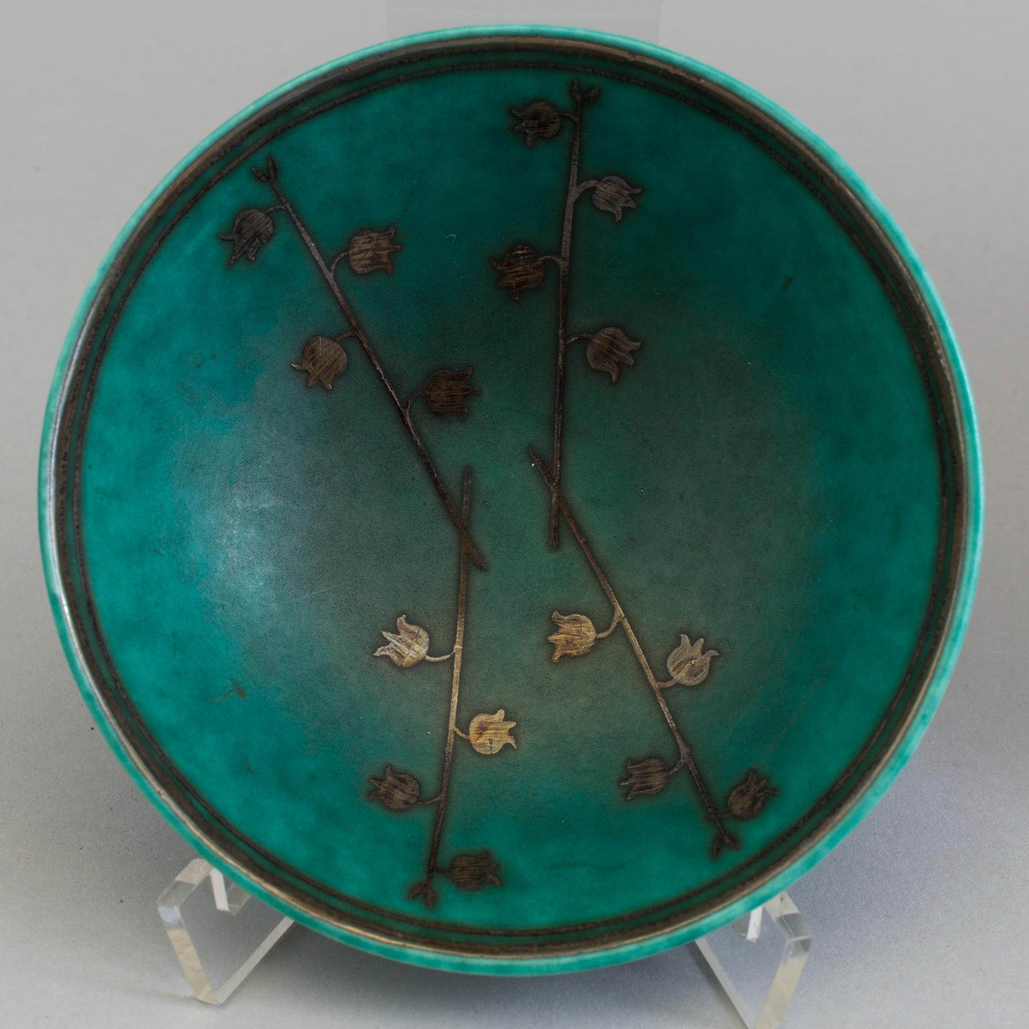 WILHELM KÅGE, two 'Argenta' stoneware bowls from Gustavsberg, second half of the 20th Century.