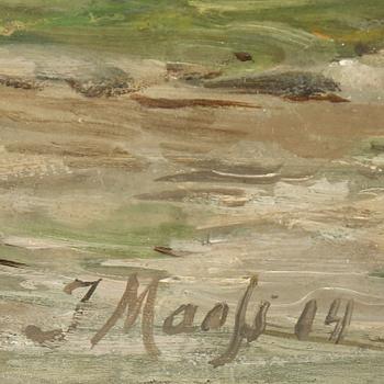 OKÄND KONSTNÄR, olja på pappannå Tyskland, signerad J Mao.. Daterad-14.