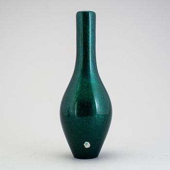 A green Galliano Ferro Murano glass vase.